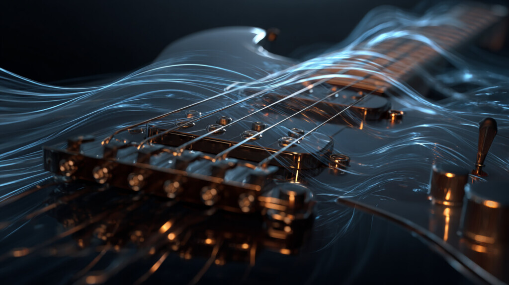 Single coil pickups zetten snaartrillingen om in een elektrisch signaal voor een heldere gitaarklank.