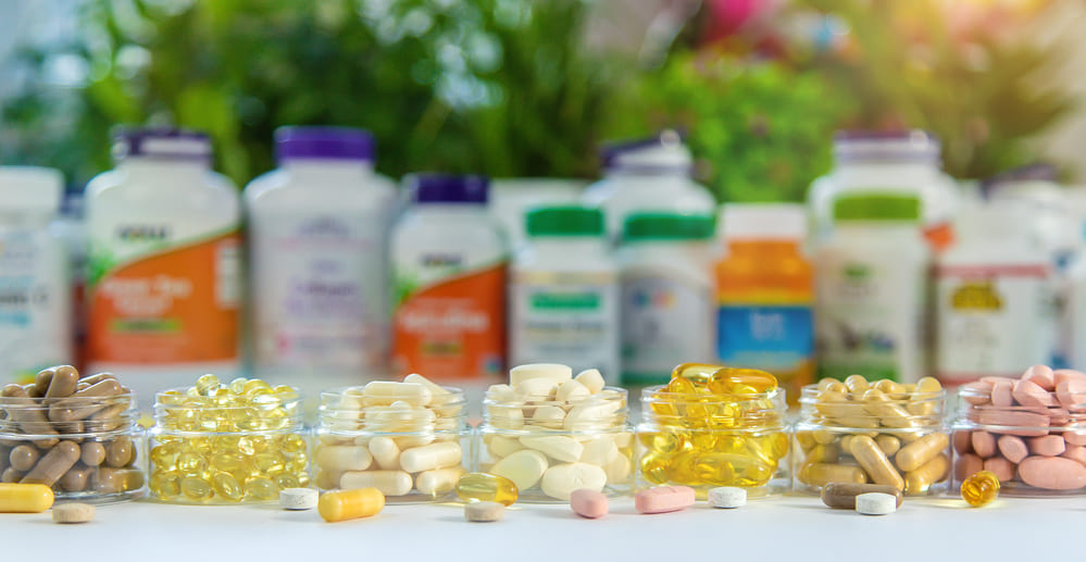 verschillende betrouwbare supplementen naast elkaar